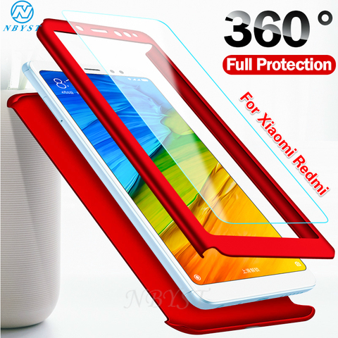 360 Full Cover for Xiaomi Redmi 10X 4G K20 8 8A 7 7A 6A 6 Pro 5A 5 Plus 4A GO S2 Redmi Note 9 Pro 9S 8T 7 6 5 4X Shockproof Case ► Photo 1/1