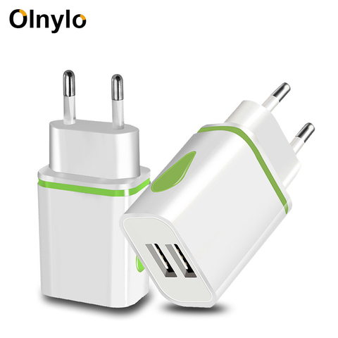Olnylo USB Charger Travel Fast Charging Adapter Portable Dual Wall Charger Mobile Phone Chargers for iPhone 11 XR Samsung Xiaomi ► Photo 1/6
