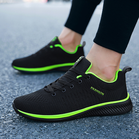 Casual Sneakers Men's Running Shoes Knitted Comfortable Women's Tennis Footwears Platforms Lightweight Sports Shoes Lace-up ► Photo 1/6