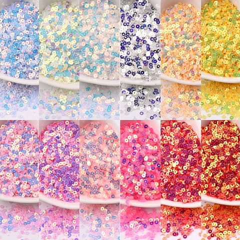 High Flash Austria Sequins 2mm 3mm 4mm Flat Round Sequin Paillettes Glitter For DIY Garments Sewing Accessories Nail Phone Decor ► Photo 1/6