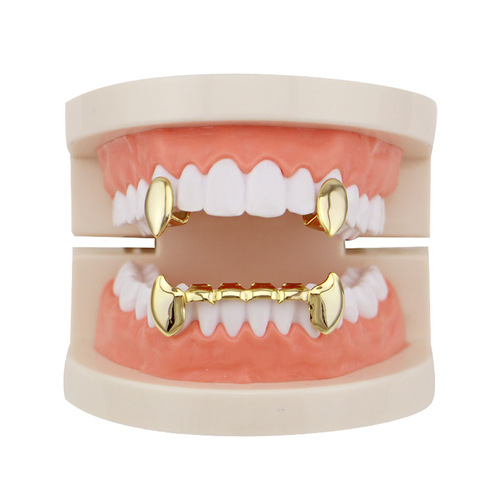 Hip Hop Teeth Grillz For Men Vampire Fang Punk Tooth Cap Top Bottom Tools Grill Mouth Grills Fashion Body Jewelry Accessories ► Photo 1/6