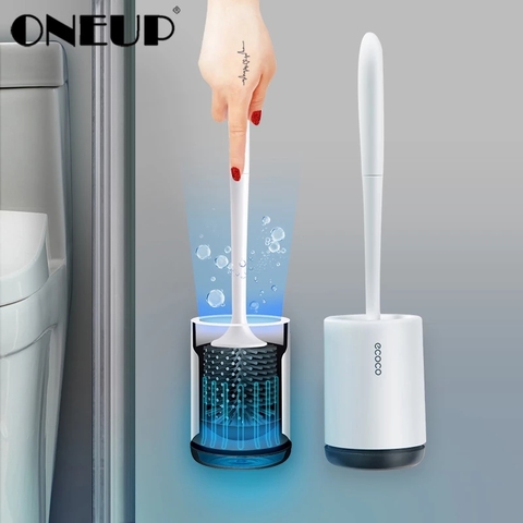 ONEUP TPR Toilet Brush Rubber Head Holder Cleaning Brush For Toilet Wall Hanging Household Floor Cleaning Bathroom Accessories ► Photo 1/6