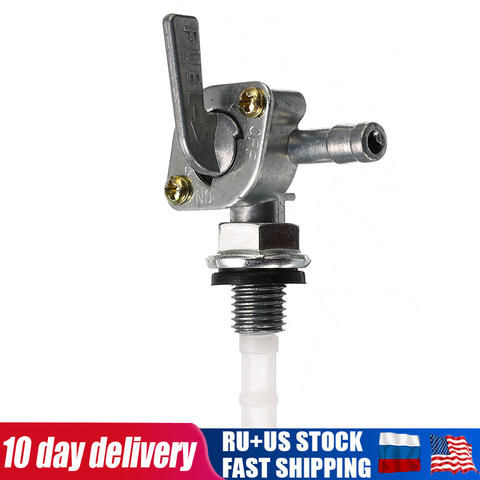 On/Off Fuel Shut Off Valve Tap Switch For Gasoline Generator Fuel Tank Replacement 2-3-5KW M10x1.25 It 1/4