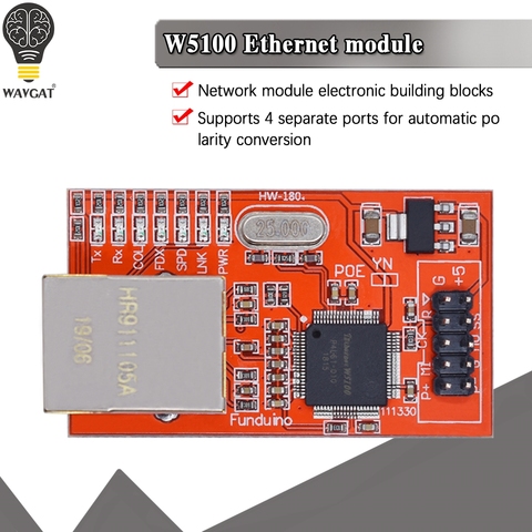 Mini W5100 LAN Ethernet Shield Network Board Module R3 W5100 3.3V Compatible For Ethernet UNO Mega 2560 ► Photo 1/6