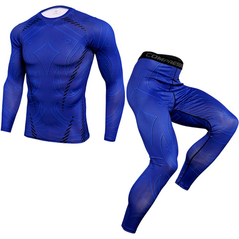 2022 new Sportwear Rashgard Sport Shirt Men Compression Pants Punisher Gym Running Shirt Men Fitness Leggings Clothes Tight Suit ► Photo 1/6