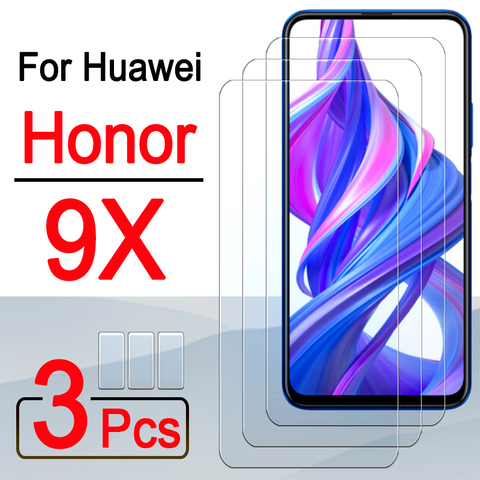 honor 9x glass protective 9 x on for huawei honor9x tempered glas hauwei huawey honer x9 screen protector sheet film 3 pcs ► Photo 1/6