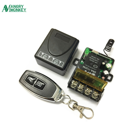 433Mhz Universal Wireless RF Remote Control Switch AC 220V 1CH 30A Relay Receiver and 2 channel 433 Mhz Remote For Water pump ► Photo 1/6