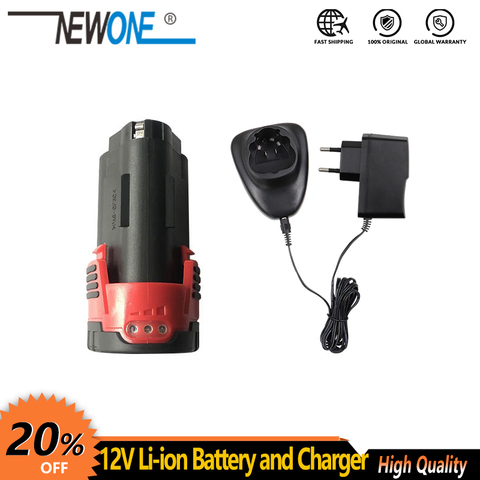 NEWONE 12V Lithium Battery 2000mAh compatible with drill, angle grinder, polisher, reciprocating saw, lawn mower, etc. ► Photo 1/5
