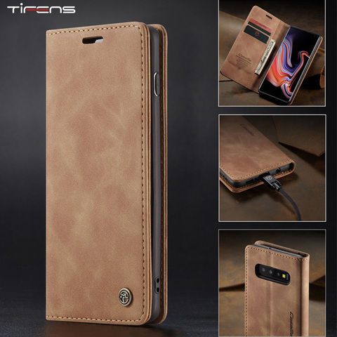 Flip Wallet Case For Samsung Galaxy  S8 S9 S10 S20 Note 10 20 Ultra Plus S10E 5G S7 Edge Luxury Leather Magnetic Card Slot Cover ► Photo 1/6