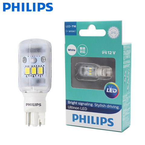 Philips LED 921 T16 T15 W16W 11067ULW Ultinon LED 6000K Cool bleu blanc clignotant feux arrière indicateurs lampe feu Stop, 1X ► Photo 1/4