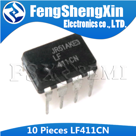 10PCS LF411CN DIP8 LF411 DIP 411CN DIP-8  Low Offset, Low Drift JFET Input Operational Amplifier IC ► Photo 1/1