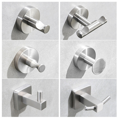 Stainless Steel Wall Hook for Bathroom Kitchen Coat Hook Towel Hooks for Shower Circle SUS304 Cloth Hook Bathroom Hanger ► Photo 1/6