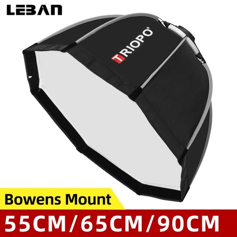 Triopo 90cm 65cm 55cm Photo Portabe Bowens Mount Octagon Umbrella Softbox + Honeycomb Grid Outdoor Soft Box for Studio Strobe ► Photo 1/6