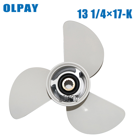 6E5-45945-01-EL-00  13 1/4x17-K aluminum alloy propeller for Yamaha 75HP 85HP 90HP 115HP boat engine ► Photo 1/5