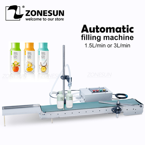 ZONESUN Automatic Perfume Oil Filter Beverage Water Bottle High Precision Heat Resistance Liquid Filling Machine ► Photo 1/6
