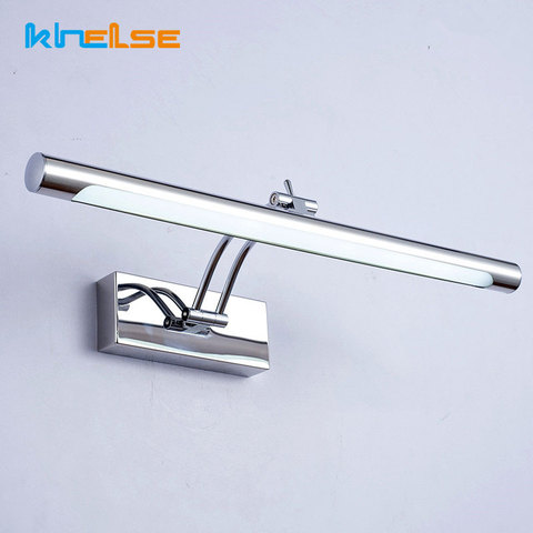 9W/12W L40/55CM LED Wall Lamp Modern Waterproof Bathroom Mirror Wall Sconce Vanity Stainless Steel Wall Lights Fixture AC85-265V ► Photo 1/6