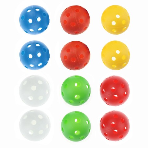 CRESTGOLF 12/50pcs Per Pack Size 40mm Plastic Airflow Golf Balls Pickleballs Balle De Golf Pelotas Colorful Golf Ballen ► Photo 1/6