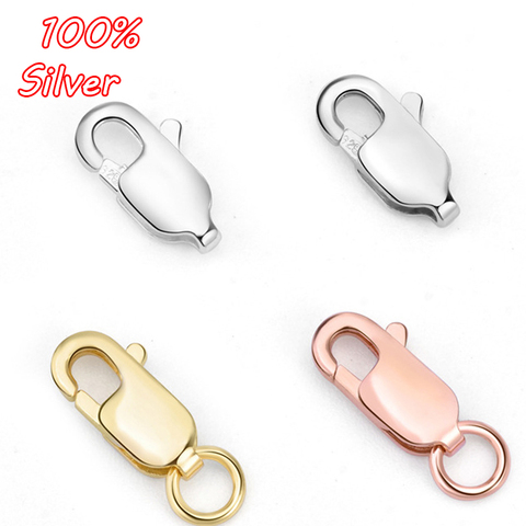 4pcs/lot 925 Silver Color Jewelry Findings Lobster Clasps Hooks For Necklace Bracelet Chain DIY Jewelry Making Accessories ► Photo 1/5