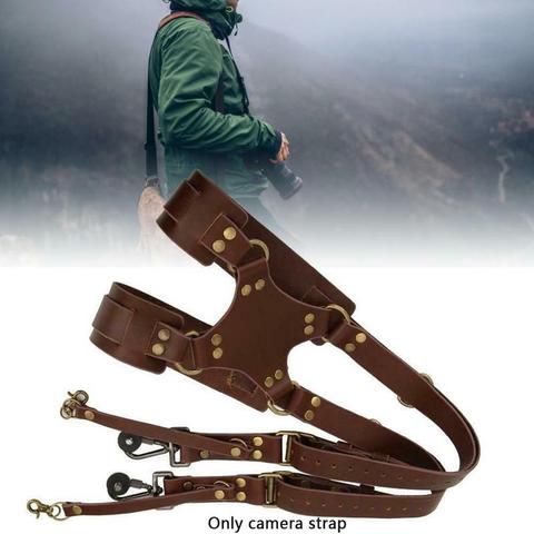 High Quality Leather Cross Shoulder Camera Strap Adjustable Harness Camera Nikon For Canon Straps Durable Shoulder Pentax D Z7U1 ► Photo 1/6