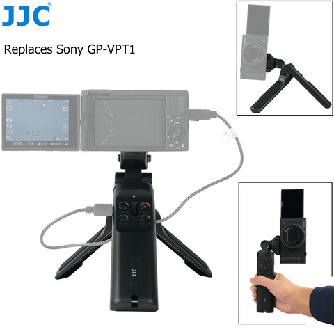 JJC GP-VPT1 Remote Control Grip Tripod Stand for Sony a6400 a7RIV a7III a7RIII a7SIII ZV1 a7II a7RII a6300 a6100 a6600 RX100 IV ► Photo 1/6