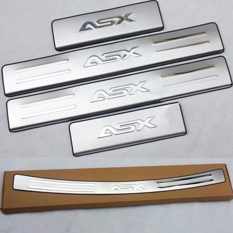 Car Styling For Mitsubishi ASX 2013-2022 car stainless steel Scuff Plate/Door Sill Door Sill Rear Bumper Protector Sill ► Photo 1/6