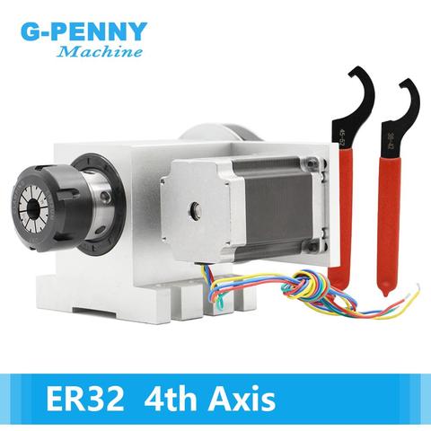 ER32 Chunk 4th Axis CNC dividing head Rotation 6:1 A Axis/ A axis kit for Mini CNC router wood working engraving machine ► Photo 1/6