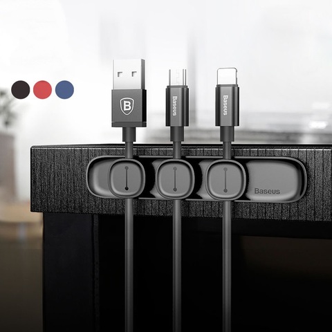 Magnetic Cable Clip Organizer Wire Clamp Cord Management Winder Line Holder Hot USB Cable Collector Clip For Home Car Earphone ► Photo 1/6