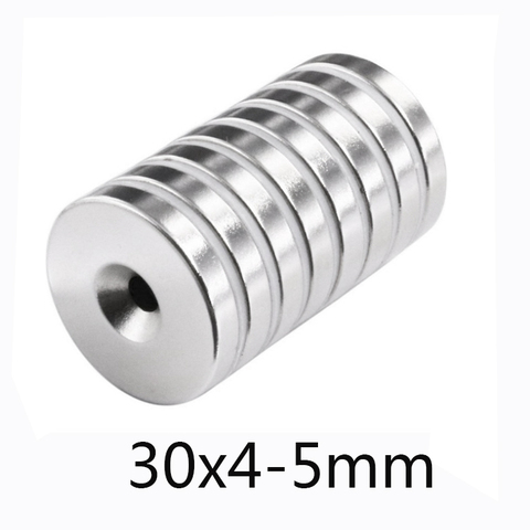 10/20/50 pcs 30*4 Hole 5mm Countersunk Neodymium Magnet 30x4-5mm Permanent NdFeB Magnetic 30*4-5mm Disc magnet 30x4-5mm ► Photo 1/4