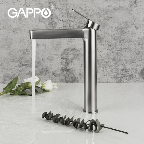 GAPPO high quality Tall basin sink faucet bathroom slim hot and cold basin water mixer tap waterfall bathroom single sink faucet ► Photo 1/6