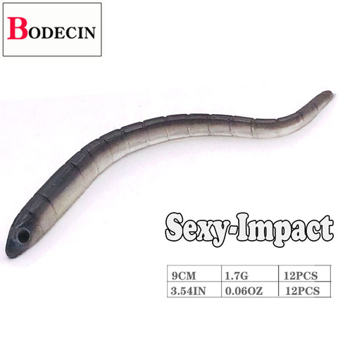 Wobbler For Fishing Lure Jig 12pcs 9mm Earthworm Swimbait Soft Silicone Artificial Bait Worm Fish Tackle Accessories Kit Bass ► Photo 1/6