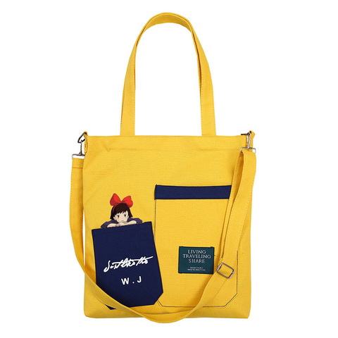 Anime Kiki's Delivery Service canvas shoulder bag Large Capacity Handbags Women Bags Lady Tote Shopping Crossbody Bags ► Photo 1/6