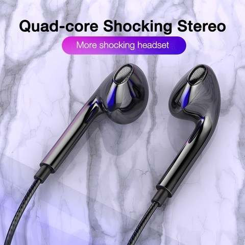 3.5mm Wired Headphones With Bass Earbuds Stereo Earphone Music Sport Gaming Headset With mic For Xiaomi IPhone 11 Earphones ► Photo 1/6