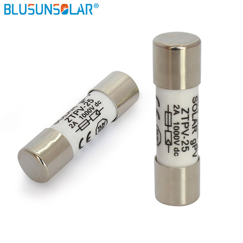 Free shipping 1 piece 1000V 10*38MM 2A 6A 8A 10A 12A 15A 20A-30A DC PV Solar Fuse Metal Alloys for Solar Power System Protection ► Photo 1/6