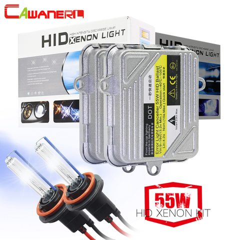 55W Car Headlight Fog Lamp HID Xenon Light KIT Bulb Ballast H1 H3 H4 H7 H8 H9 H11 9005 HB3 9006 9007 881 4300K-10000K Fast Start ► Photo 1/6