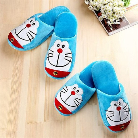 2022 Cartoon Doraemon Cotton Slippers for Spring and Autumn Couples Indoor Non-Slip Cosplay Home Cotton Slippers ► Photo 1/5