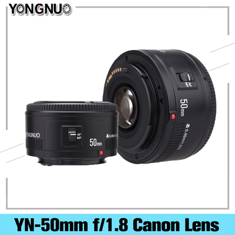 YONGNUO YN50mm YN50 F1.8 Camera Lens EF 50mm AF MF Lens Aperture For Canon EOS Rebel T6 700D 750D 5D 6D Mark II IV 10D Dslr Len ► Photo 1/6