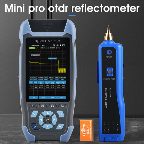 mini OTDR Fiber Optic Reflectometer 980rev with 9 Functions VFL OLS OPM Event Map 24dB for 64km Fiber Cable Ethernet Tester ► Photo 1/6