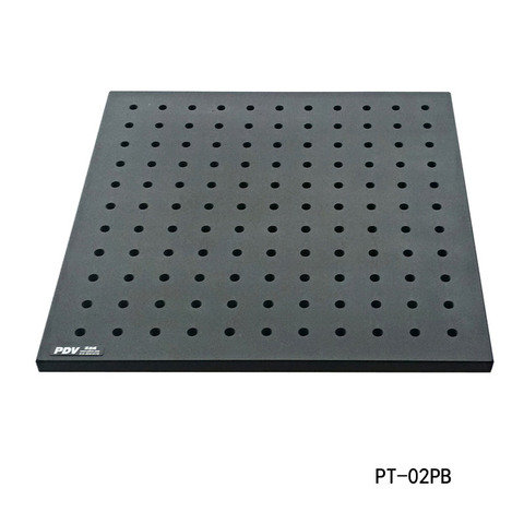 PT-02PB High Precision Optical Flat,  Optical Breadboard,Optical Plate, Black/White Anodized Aluminum, M6 Tapped Mounting Holes ► Photo 1/6