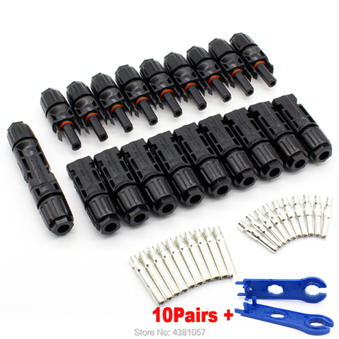 10 Pairs Male and Female Solar Panel Connector Used for Solar Cable Suitable Cable Cross Sections 2.5mm2~6.0mm2 ► Photo 1/6