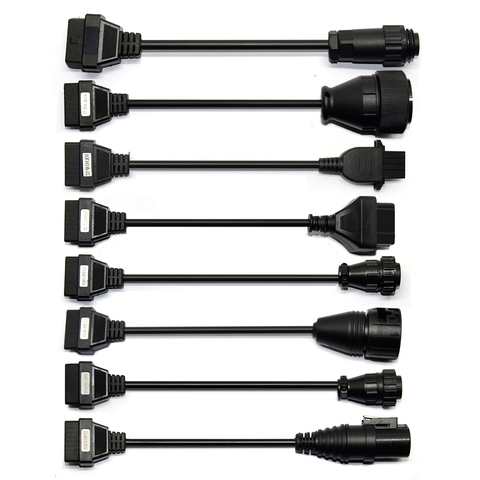 High Quality full set 8 truck cables for pro plus / multidiag pro /OBDII diagnostic tool OBD scanner truck leads ► Photo 1/6