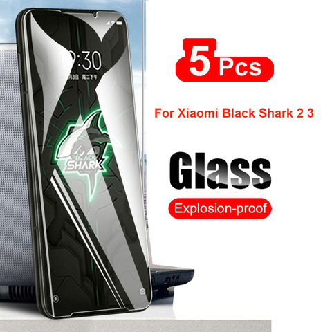 5Pcs Tempered Glass For Xiaomi Black Shark 2 3 Screen Protector Film For Xiaomi Blackshark ShockProof Glass Guard Clear ► Photo 1/6