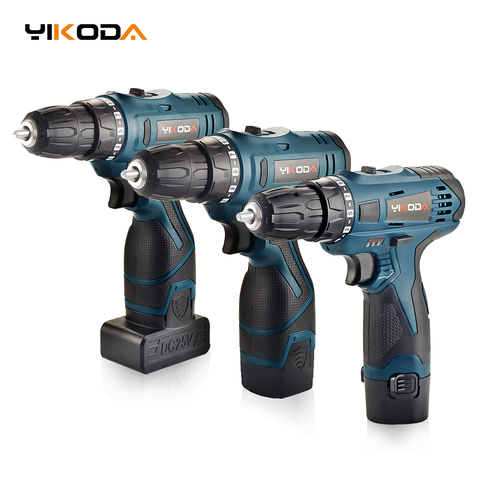 YIKODA 12V/16.8V/25V Electric Drill Rechargeable Lithium Battery Two Speed Cordless Screwdrivers Parafusadeira Power Tools ► Photo 1/6
