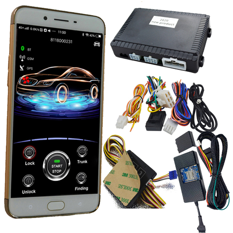 cardot latest 2g app start stop app lock unlock car alarm system working for car with original factory start button ► Photo 1/6