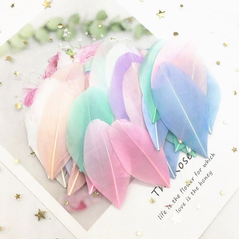 Natural Goose Feather 40-80mm Multicolour Feathers Plumes DIY Jewelry Craft Making Wedding Party Decoration Accessories  50pcs ► Photo 1/6