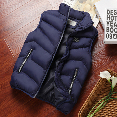 Mens Jacket Vest Winter Fashion Casual Coats Male Cotton-Padded Men's  Sleeveless Vest Men 8XL Thicken Waistcoats Brand Clothing ► Photo 1/6