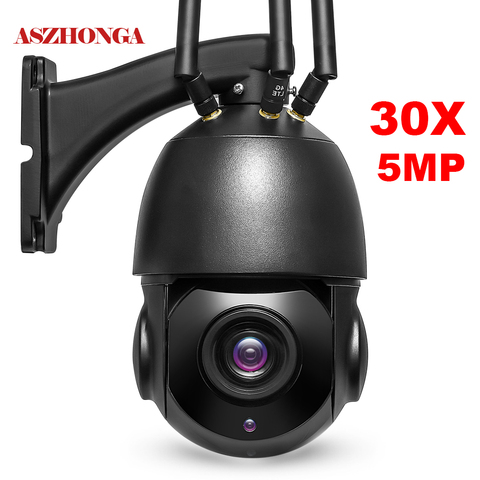 5MP 3G 4G SIM Card Wireless Wifi Security Camera Outdoor 30X Optical Zoom PTZ IP Camera Two Way Audio CCTV Surveillance Cam ► Photo 1/6