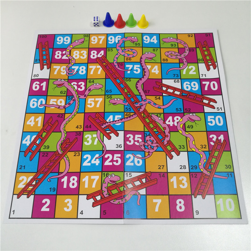 20 Sets Snake and Ladder Portable Board Game Set Flight Chess