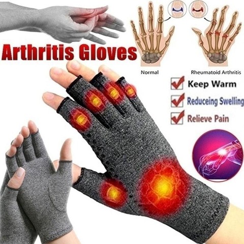 1 Pair Winter Warm Arthritis Gloves Anti Arthritis Therapy Compression Ache Joint Pain Relief Touch Screen Gloves Health Care ► Photo 1/6