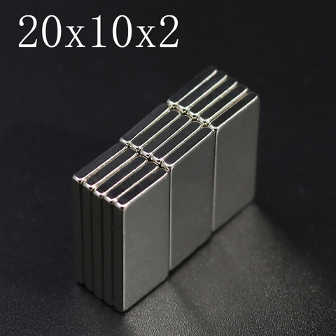 5/10/15/50Pcs 20x10x2 Neodymium Magnet 20mm x 10mm x 2mm N35 NdFeB Block Super Powerful Strong Permanent Magnetic imanes ► Photo 1/6