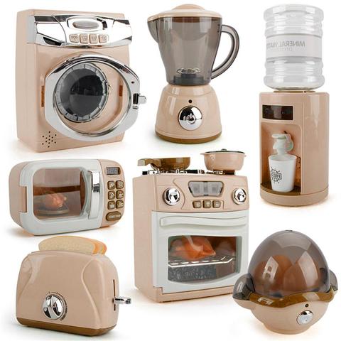 Simulation Kids Washing Machine Steamer Water Dispenser Kitchen Tool Set Kids Educational Toys for Children Gift ► Photo 1/6